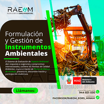 RAEOMINAM.COM RAEOMINAM RAEOM Registro Autoritativo de Empresas Operadoras MINAM, para transporte de Residuos Sólidos. Elaboración de guías técnicas:
                                                    En un plazo de sesenta (60) días calendarios, contados a partir de la confirmación de servicios se elabora las siguientes guías:
                                                    a) Formulación de los planes de gestión de residuos sólidos municipales;
                                                    b) Caracterización de residuos sólidos municipales; 
                                                    c) Formulación y evaluación de Instrumentos de Gestión Ambiental para infraestructuras de residuos sólidos;
                                                    d) Gestión operativa del servicio de limpieza pública; 
                                                    e) Criterios y contenido para los proyectos de inversión de recuperación de áreas degradadas por residuos sólidos;
                                                    f) Estructuras de costos asociados a la operación y mantenimiento del servicio de limpieza pública;
                                                    g) Diseño y construcción de infraestructuras de disposición final de residuos sólidos municipales.